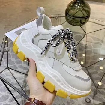 

Breathable Women Sneakers Low Trainers Lace Up Women Casual Shoes Dad's Shoes sport shoes lovers
