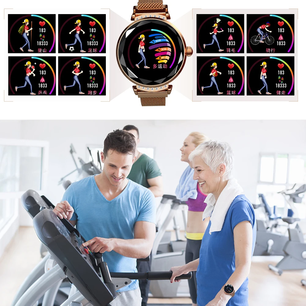 Keoker модные часы Smart Watch Для женщин монитор сердечного ритма спортивные Фитнес трекер для Android IOS лучший подарок для подруги