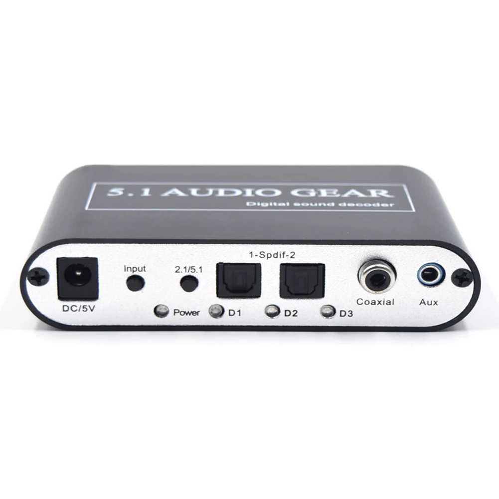  5.1 Audio Gear Digital Sound Audio Decoder Digital To Analog Audio Decoder DAC Optical Coaxial USB 