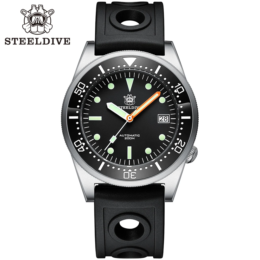 SD1979 Upgraded Version 2020 Steeldive Signed Crown Ceramic Bezel 200m Water Resistant Mens Dive Watch 