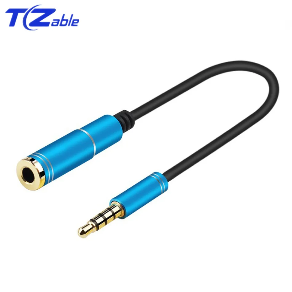 

3.5 mm Jack Audio Extension Cable for Huawei P20 lite Stereo 3.5mm 4Poles Jack Aux Cable for Headphones Xiaomi Redmi 0.15Meter
