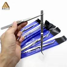 Прецизионный Пинцет высшего класса, не магнитный замок, противоскользящий держатель для мобильного телефона с острым носком, высокая эластичная Регулируемая нержавеющая сталь