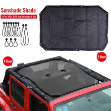 Mesh Sunshade Fit for Jeep 2007- Jeep Wrangler JK JKU Jeep JK Front Shade Plain Protection Heat Shield Windshield Visor