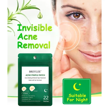 

22pcs/sheet Breylee Tea Tree Acne Remover Patch Face Stickers Night Absorb