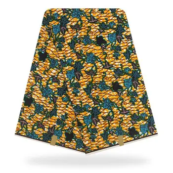 

6 Yards African Java Print Fabric Ankara Craft Making Kitenge/Pagnes/Tissues Africain/ Lapa/Chitenge DF-228