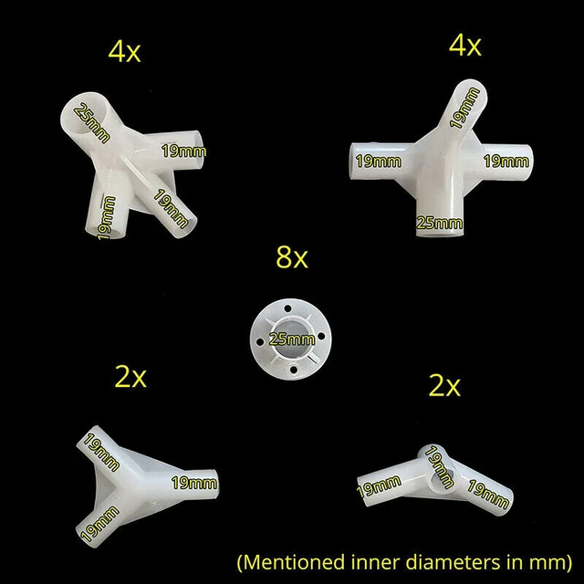 20Db/Készlet Tartalék Alkatrészek 3X9 M -Es Pavilon Napellenző Sátor Láb Sarokközpont Csatlakozó 25/19 Mm Kültéri Kemping - Image 2