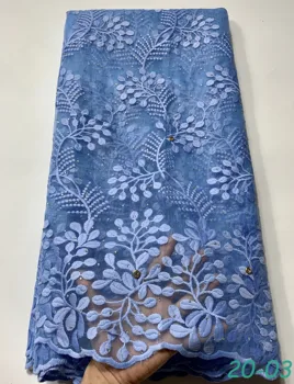 

French Nigerian Laces Fabrics High Quality Tulle African Laces Fabric Wedding African French Tulle Lace 5 Yards 02