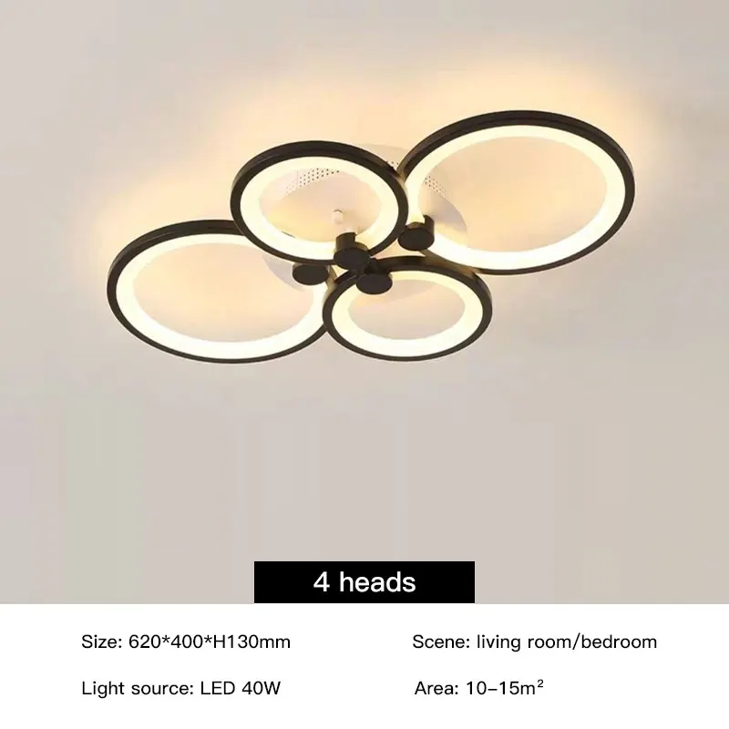 bedroom chandelier Modern Minimalist LED Chandelier For Living Room Bedroom Dining Kitchen Ceiling Light Smart Remote Control Round Ring Fixtures kitchen chandelier Chandeliers