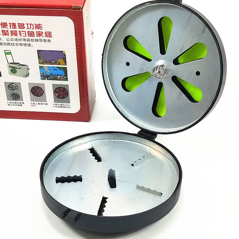 

Outdoor Wild Fish Mosquito Smudge Box Fishing Rod Fish Basket Fish Strands Double Hook Mosquito Smudge Box Pull Bait Pot Bucket
