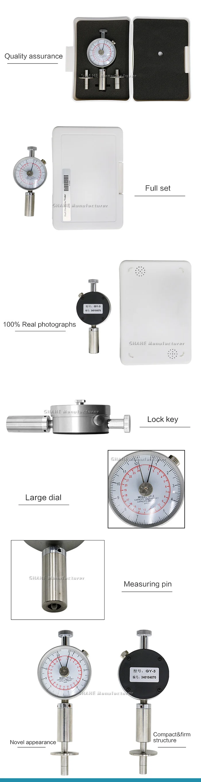 GY-3 verificadores da dureza do fruto do