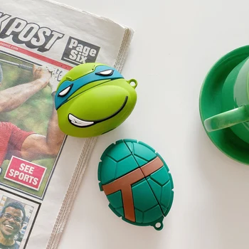 

For AirPods 3 Cool Ninja turtles Earphone Case for AirPods Pro Bluetooth Headset 3D Soft Silicone Cover Cartoon Cases with Hook