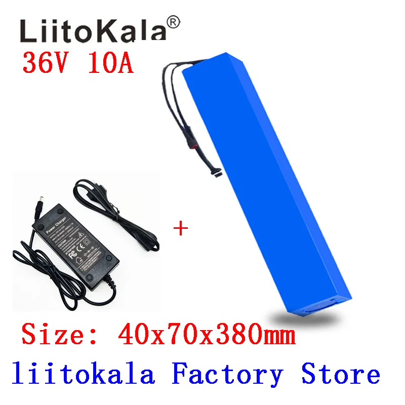 

HK LiitoKala 36V 10Ah 42V 18650 Strip lithium ion battery pack with 20A BMS For ebike electric car bicycle motor scooter 600Watt