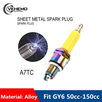 

VEHEMO Alloy Spark Plug Scooter Ignition Moped Iridium 50cc - 150cc A7TC ATV Autocycle Scooter Spark Plug Quickly ignite
