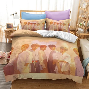 

Map of The Soul 7 Album 3d Bedding Set Popular Young Singers Group Bangtan Boys Bed Linens Duvet Cover Set Pillowcase King Size