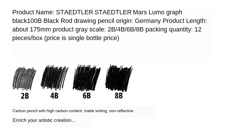 12 pçs staedtler 100b lápis lápis de