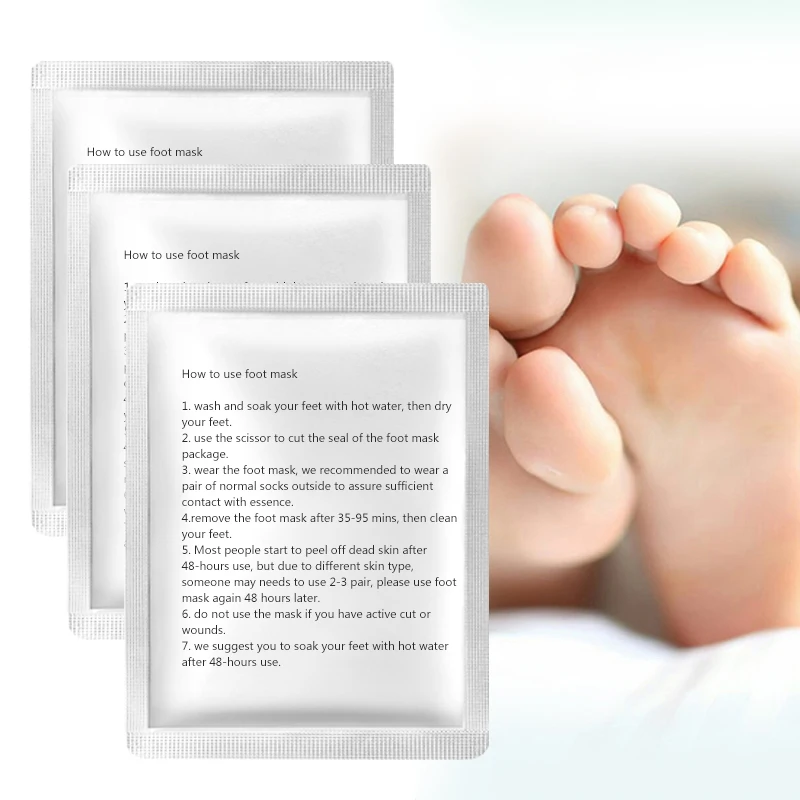 

3pairs Baby Feet Exfoliating Foot Mask Magic Skin Peeling Cuticles Heel Dead Skin Feet Mask Foot Peel Mask Socks for Pedicure