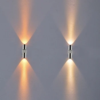 

Modern minimalist LED aluminum lamp bedside lamp wall lamp room bathroom mirror light direct creative aisle wall decor arts