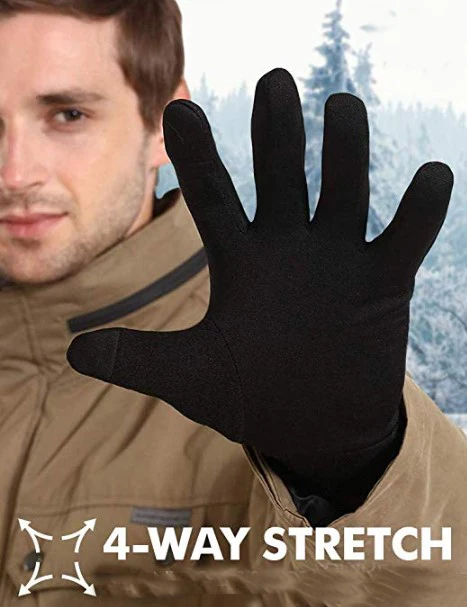 work gloves for men 2021 Unisex Merino Wool Glove Liners 100% Australia Merino Wool Men Women Gloves Thermal Moisture Wicking Windproof Size XS-XL mens black leather gloves