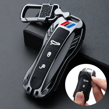 車リモートスマートキーfobシェルケースカバーキーホルダーバッグポルシェパナメーラのためのカイエン971 911 9YA macanボクスター2018アクセサリー