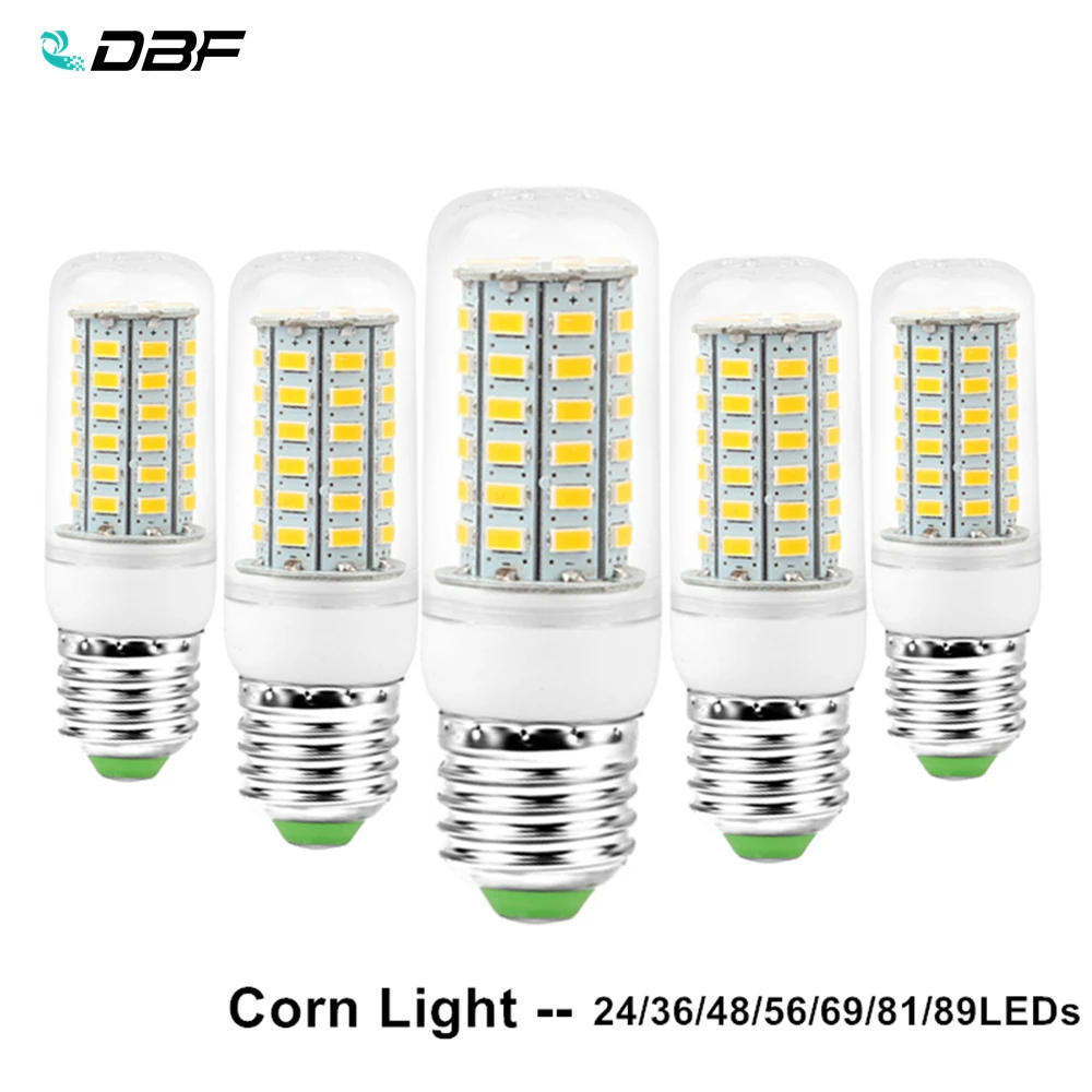 [DBF]E27 Светодиодный светильник 220В 240В светодиодный лампа кукурузы SMD5730 лампы