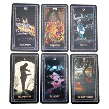 

78 PCS Tarot Cards Silver Plated Cards English Version Tarot Deck For Fun Table Games