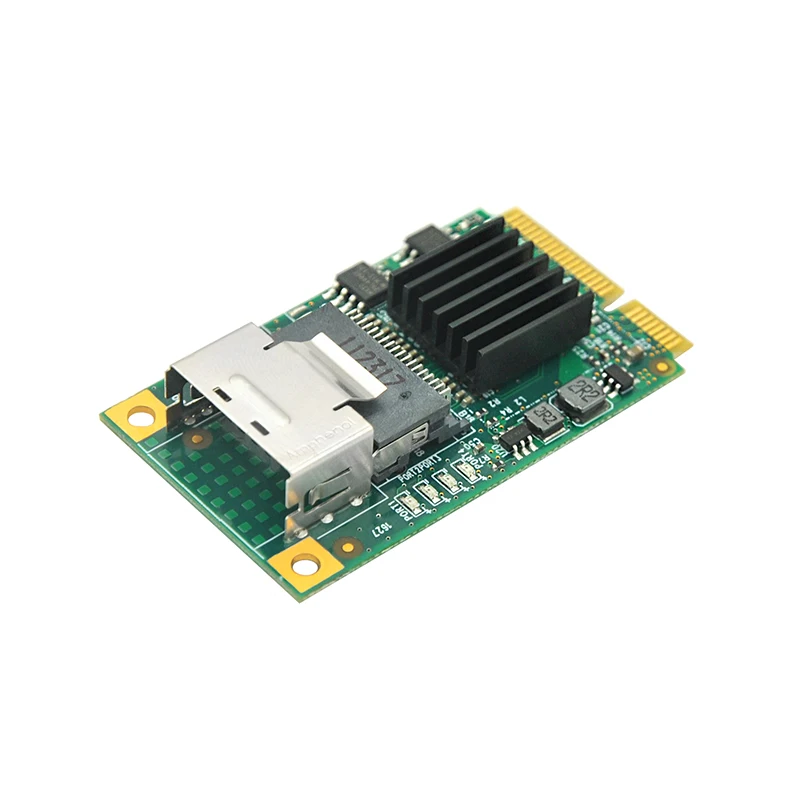 Linkreal Mini PCIe to 4 Port SATA 3.0 6Gbps Adapter Expansion Card with Heatsink Mini Expansion Card with Marvell 88SE9215