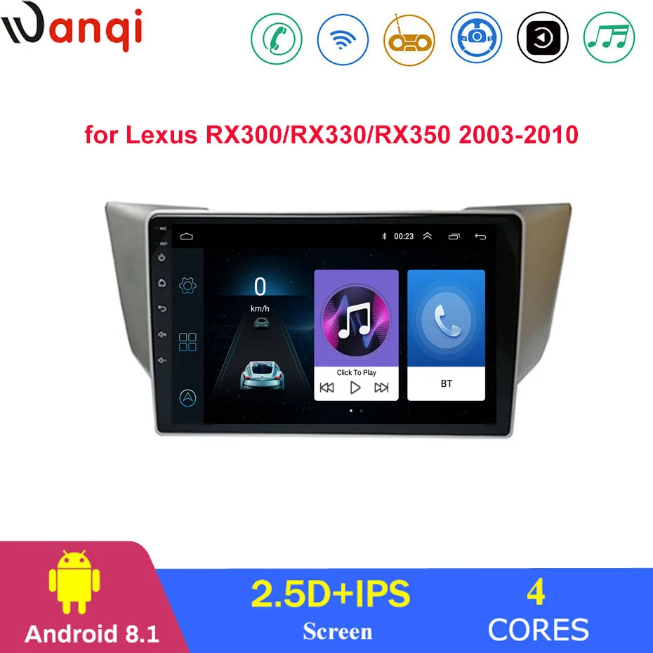Для Lexus RX300/RX330/RX350/RX400 2003-2010 автомобильный Радио Мультимедиа Видео плеер навигация Android 8,1 SWC BT wifi