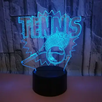 

Tennis Racket Night Light LED 7 Colors Changing Acrylic Touch Table Lamp Bedside Decor USB Baby Sleep Lighting Kids Xmas Gift