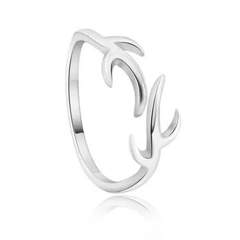 

2019 NEW 100% 925 Sterling Silver Charm Vintage Personality Flower Rattan Ring Opening Adjustable Engagement High Quality Ring