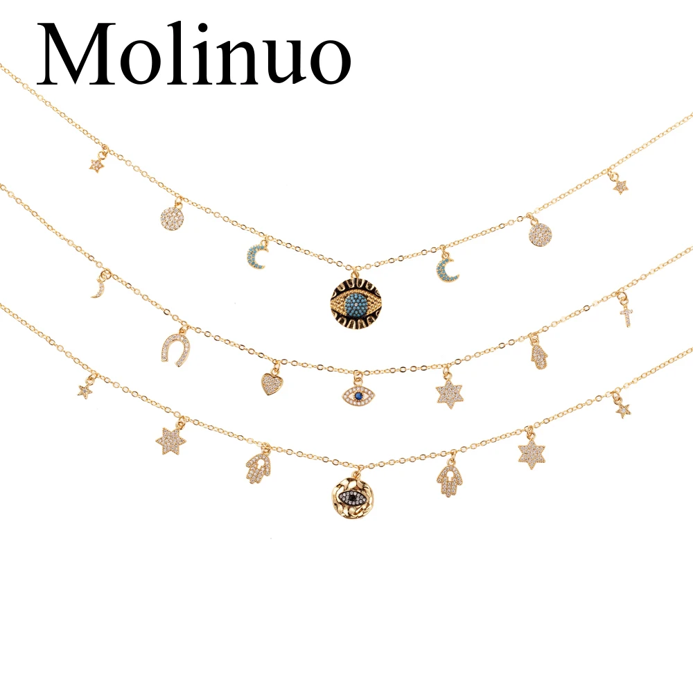 Molinuo devil's eyes подвеска женское ожерелье модное Гламурное дамское колье на заказ