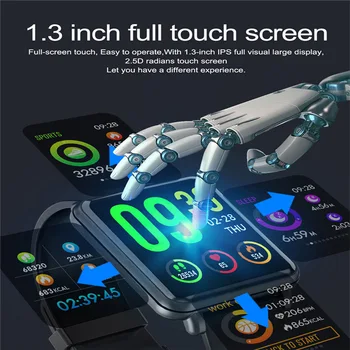 

Full Touch Screen Smart Watch IP68 Heart Rate Multiple Motion Mode Sleep Monitoring Men's Watch