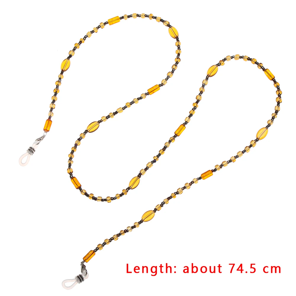 1Pc Retro Eyewears Cord Holder neck strap Rope Fashion Chic Womens Eyeglass Chains Sunglasses Reading Beaded Resin Glasses Chain