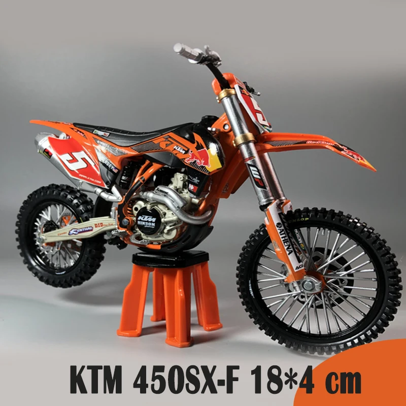 Заводская 1:12 KTM 450 SX горная рама из сплава для кросса, модель мотоцикла, рама из сплава, Детский Рождественский подарок - Цвет: KTM 450SX-F