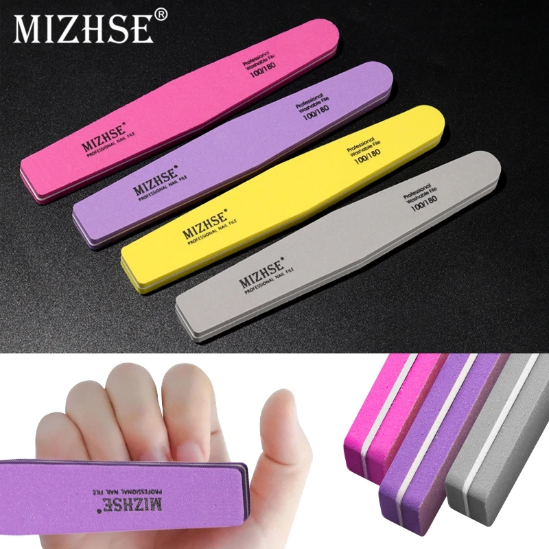 MIZHSE 1 шт. толстые пилки для ногтей инструменты красочные алмазные Spong мягкие