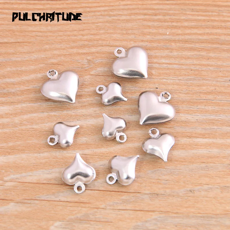 

PULCHRITUDE 30pcs 3 Size 2020 New Stainless Steel Rectangle Metal Stamping Blanks Diy Herat Charm Pendant Necklace Accessories