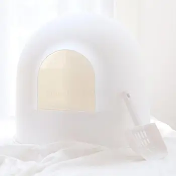 

Snowhouse Cat Toilet Cat Sand Pot Fully Closed Large Cat Pot Anti-splash And Stinky Cat Products