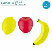 3 упаковки Fanxin в форме фруктов, волшебный кубик, набор, яблоко, банан и лимон, головоломка, куб, игрушки, подарки, Рождественская коробка