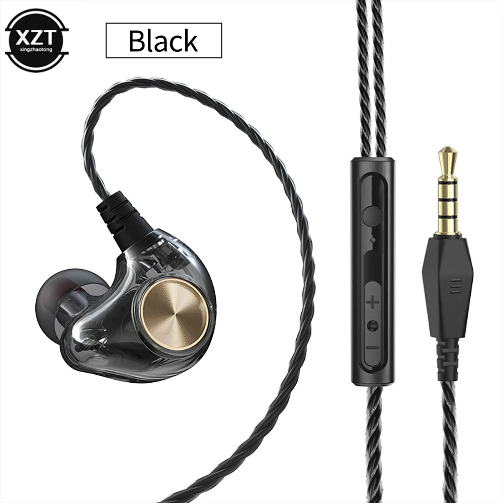 K1 Transparent In-Ear Wired Earphone Subwoofer Stereo Bass Earbuds 3.5mm With Mic For iPhone Xiaomi | Электроника