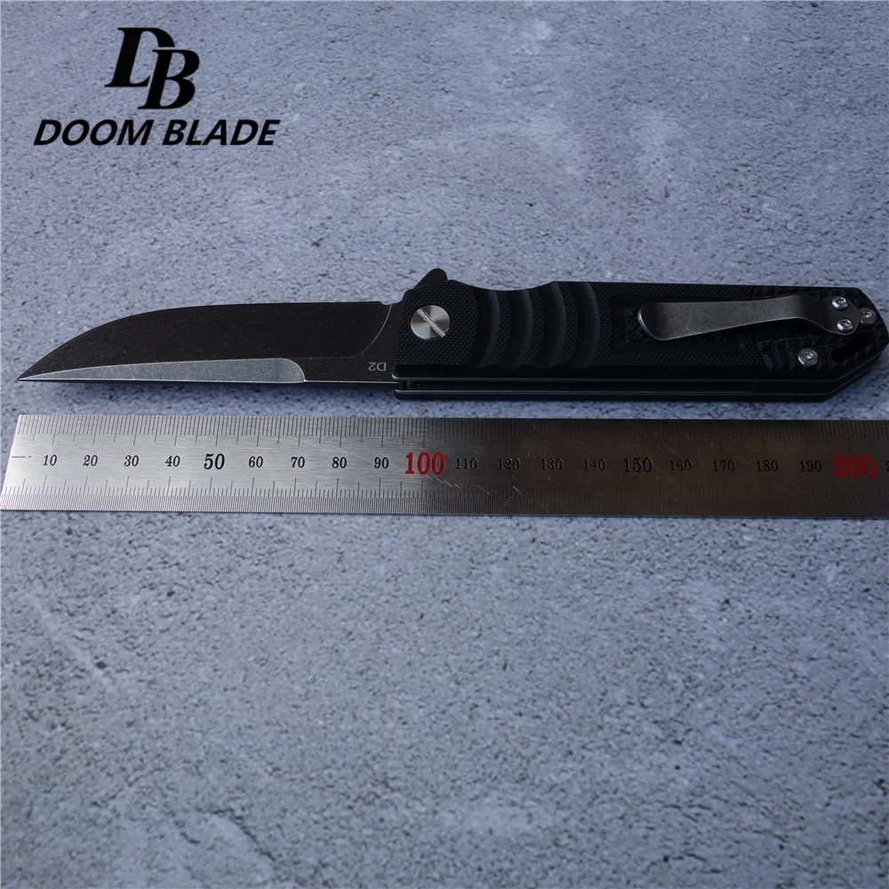 7," 60-61HRC ножи тактический нож D2 стальное лезвие G10 складной охотничий нож ручной работы для выживания кемпинга открытый инструмент нож