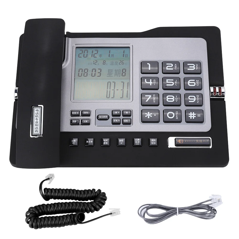 Teléfono Fijo G026, teléfono Fijo de escritorio para el hogar y la oficina, teléfono de escritorio Fijo portátil