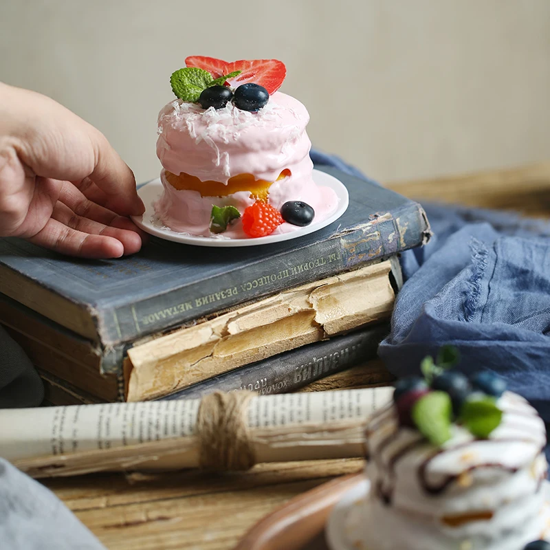 High quality simulation cake model creative fruit series birthday photography decoration window sample crew props