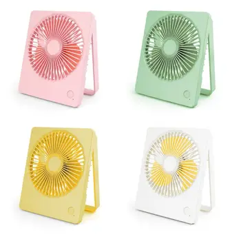 

4 Colors Foldable Mini Electric Fan USB Charge Cooling Fan Quiet Desktop Hanging Cooler