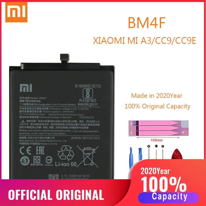 Аккумулятор BM4F для Xiaomi MI A3 CC9 CC9e 100% оригинал | Мобильные телефоны и аксессуары