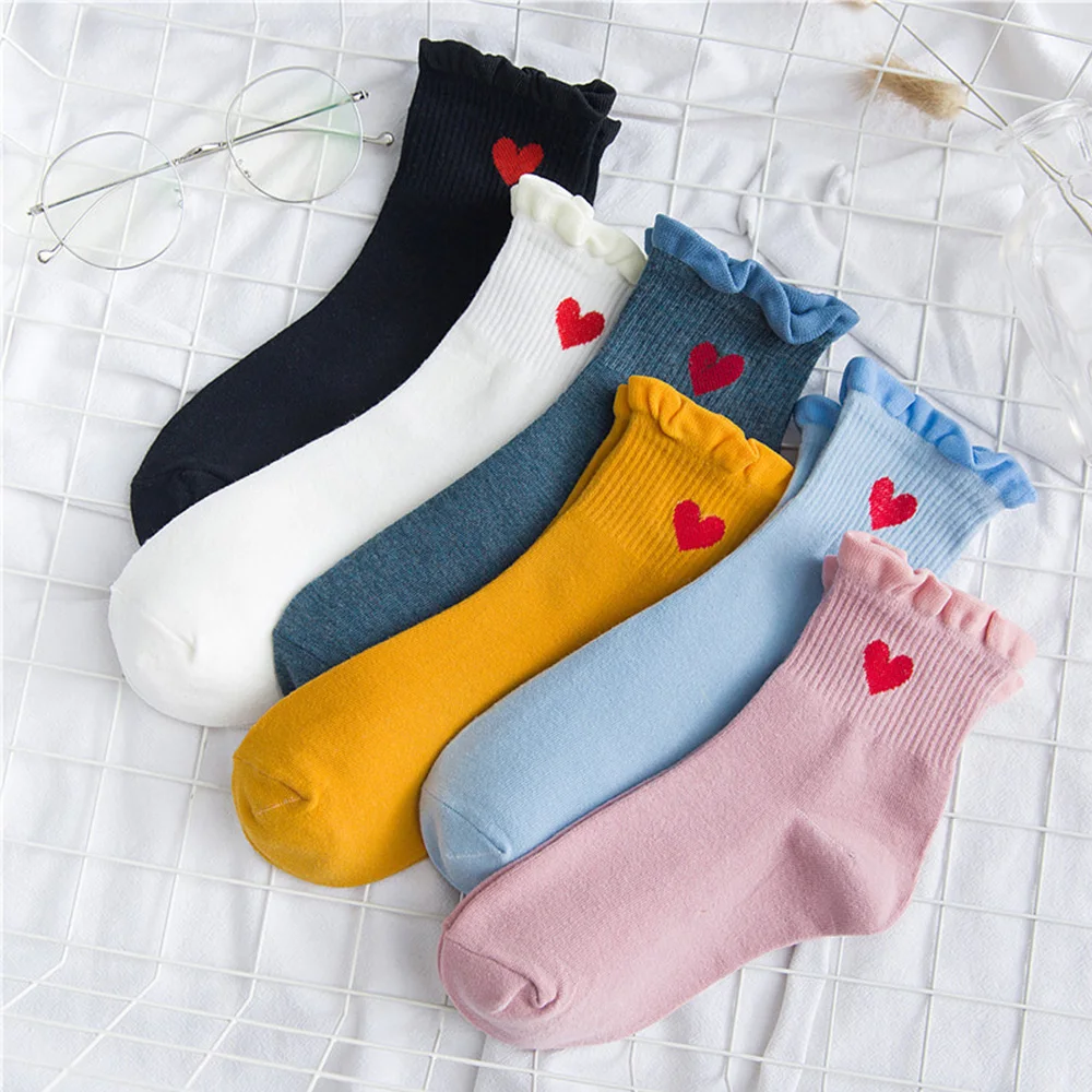 

Women Socks New Autumn Winter Socks 1 Pair Long Casual Breathable Cute Cotton Socks Women Fashion Middle Tube Socks