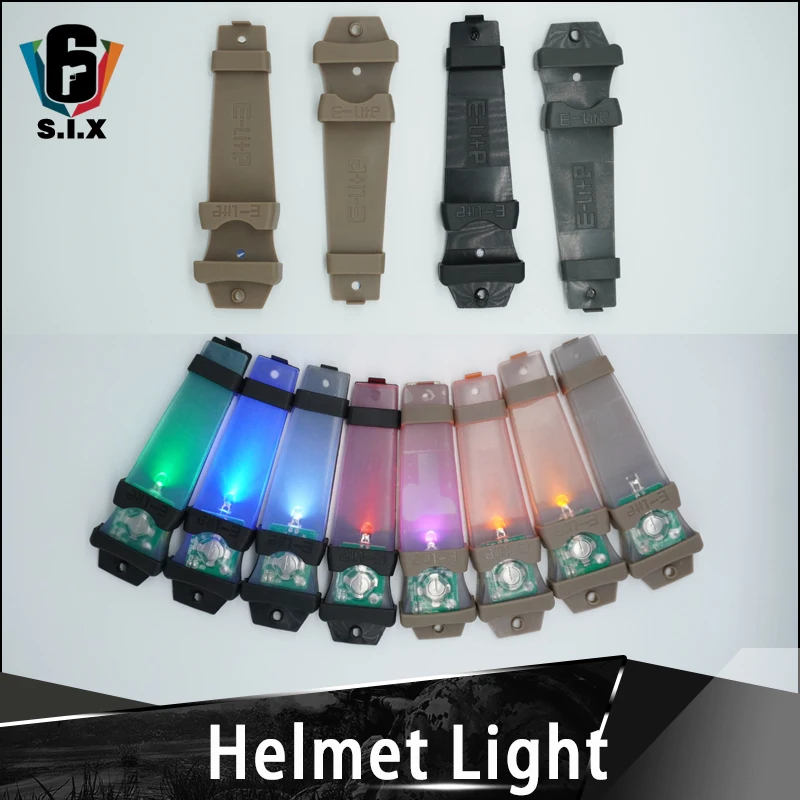 Tactical LED Flashlight Signal Light with Magic Tape Tactical Army Survival Helmet Strobe Lights 