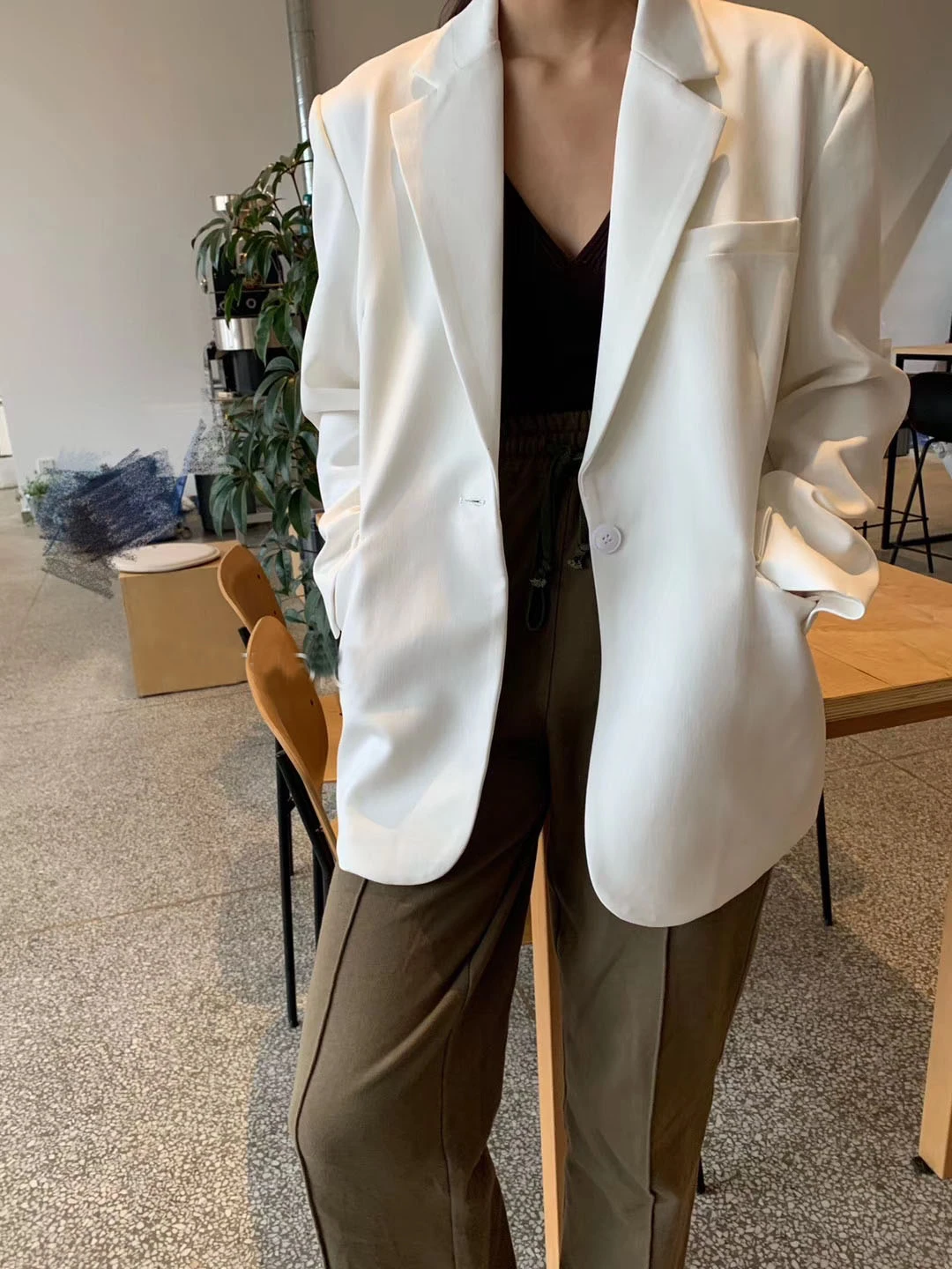 khaki suit jacket womens