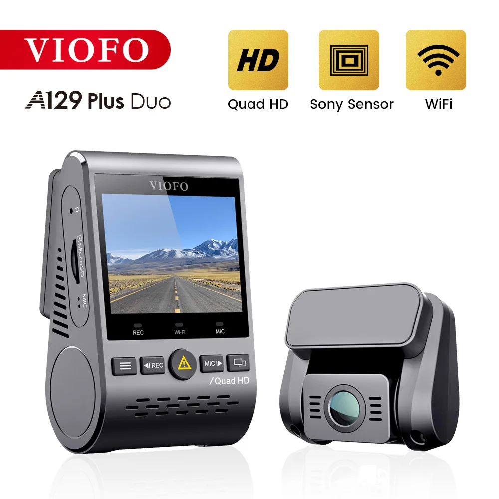 VIOFO A129 Plus Duo Автомобильный видеорегистратор с камерой заднего вида Автомобильный видеорегистратор Quad HD ночное видение Sony сенсор Dashcam с GPS|Видеорегистраторы|   | АлиЭкспресс