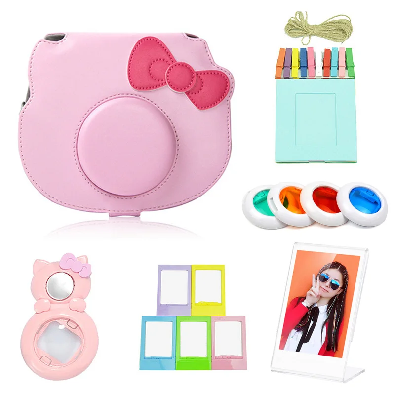 Fujifilm Instax hello kitty Аксессуары чехол для камеры сумка на плечо селфи объектив цветные фильтры фотоальбом фоторамки набор