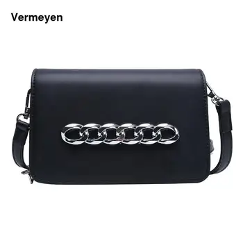

2020 New Korean Style Travel Bag Black White Mini Pu Women's Shoulder Chain Messenger Retro Fashion Small