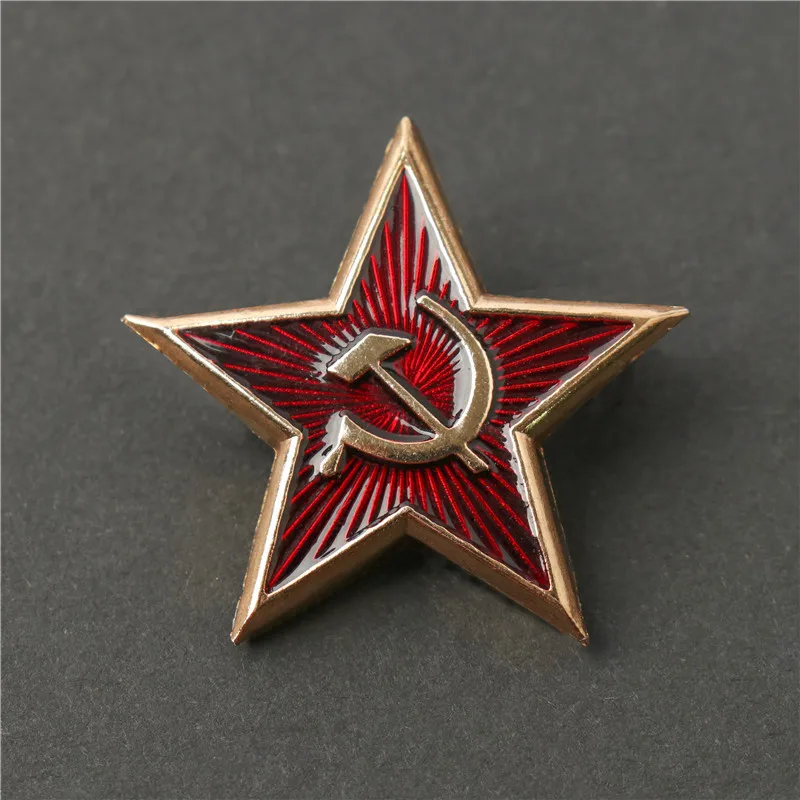 Значки с эмблемой советского армии России и Императорского орла красная звезда